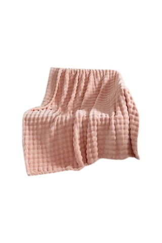 70x100cm Tek Katlı Flanel Battaniye Basit Kalınlaştırılmış Kanepe Örtüsü Yeni Yatak Örtüsü Pembe