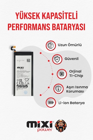 Samsung Galaxy S6 Edge Plus Uyumlu Tam Kapasiteli Batarya