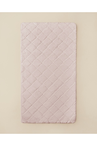 Soft Touch Rabbit Pelüş Halı 80x150 Cm Pudra