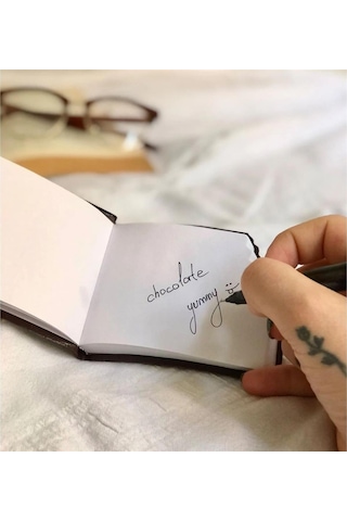 Kokulu Çikolata Defter Ve Unicorn Temalı Işıklı Sulu Pullu Kalem