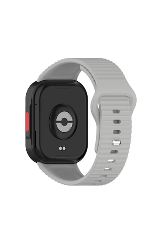 Redmi Watch 6 Silikon Kordon Tırtıklı Suya Dayanıklı Tasarım Gri