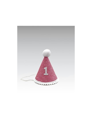 Pembe Mini Simli Ponpon Şapka 1 Yaş Tüm Yaşlar