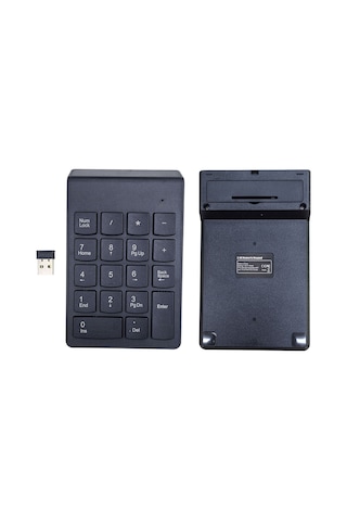 Kablosuz Numerik Keypad 18 Tuşlu Numpad Numara Klavyesi