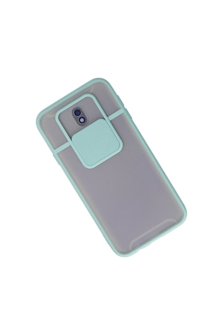 Newface Samsung Galaxy Uyumlu J7 Pro / J730 Kılıf Palm Buzlu Kamera Sürgülü Silikon Semeglbl - 59 - Turkuaz