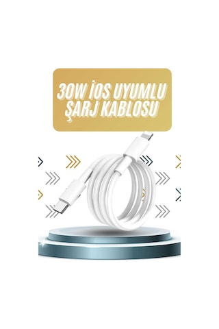Apple iOS Tüm Serilerle Uyumlu 30w Hızlı Şarj Aleti 11 12 13 14/pro Max Mini Plus 2 Yıl