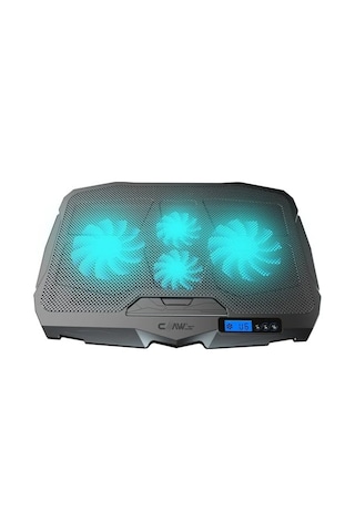 4x Turbo Led Fan - Ayarlabilir Fan Hızı 6 Farklı Yükseklik Kademesi - 2 Usb Portlu - Metal Mesh Zemin - Lcd Ekranlı