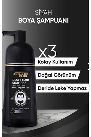 Softto Plus Black Hair Şampuan 350 Ml Beyaz