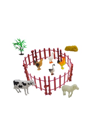 Oyuncak Çiftlik Hayvanları Kümes Hayvanları Çitli Set 13 Parça