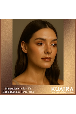 Kuatra Amber Crystal Doğal Bakır Işıltı Highlighter Stick Nemlendirici & Plastiksiz Ambalaj 14