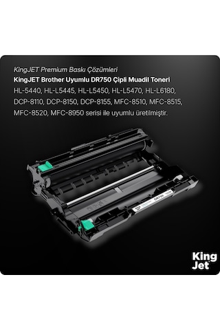 Kingjet Brother Uyumlu Dr750 Standart Kapasiteli 2'li Paket Uyumlu Drum Ünitesi Hl-5440d