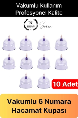 Dayanıklı 10 Adet 6 Numara Hacamat Masaj Kupası Selülit Çatlak Omuz Sırt Bel Tutulması Diğer Çok Renkli