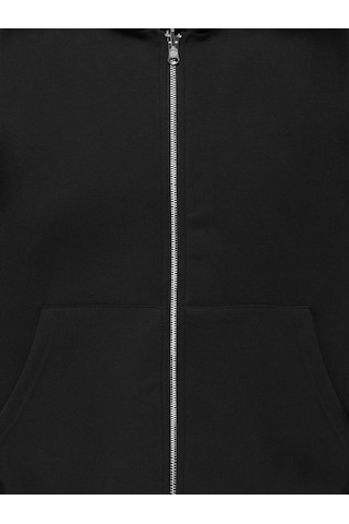Only & Sons Onsgoyle Boxy Ls Scuba Zıp Hoodıe Noos Erkek Siyah Sweatshirt - 22035193