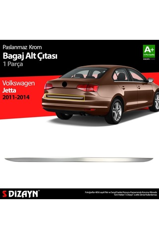 Volkswagen Jetta Krom Bagaj Alt Çıta 2011-2014
