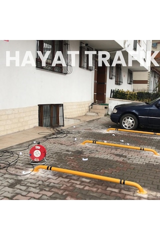 Şerit Ayırıcı Bariyer , Oto Park Araç Stoperi, Otopark Demiri Sarı 140 X 60 Mm