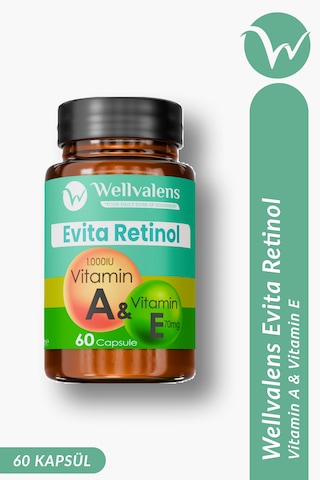 Wellvalens Evita Retinol Takviye Edici Gıda 60 Kapsül