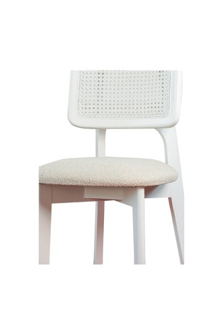 Aspendos İskandinav Natural Ahşap Masa Sandalye Takımı 90x90 Beyaz - Beyaz