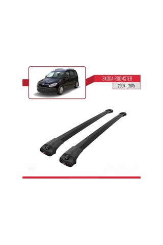 Skoda Roomster 2007-2015 Arası İle Uyumlu Ace-1 Ara Atkı Tavan Barı Siyah