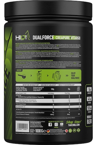 Hıq Vitargo Dual Force 1000g Lemon Flavored