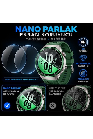 Huawei Watch Gt 7 Pro İle Uyumlu Ekran Koruyucu Nano Parlak 2 Adet