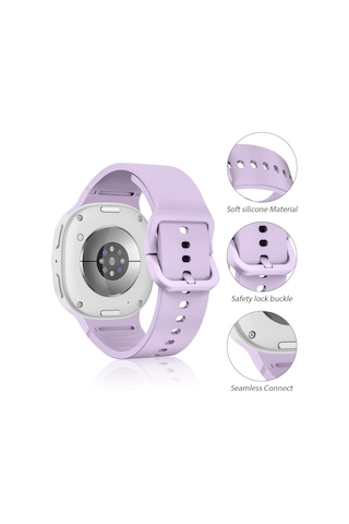 Samsung Galaxy Uyumlu Watch 8 40mm 44mm Classic 46mm Lansman 1-1 Kordon Spor Silikon Band