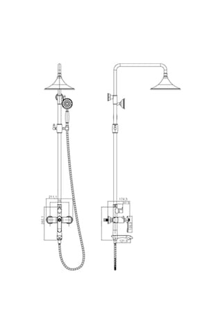 Eva Banyo Fontana F-754 Siyah & Gold Duş Ünitesi Diğer