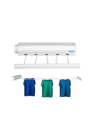 Hfambition 3.75m Genişleyen 5-çizgili Duvarlı Kurutma Çizgisi, 8kg Yük Taşıma, Güvenlik Kilidi, İç/ Dış Kullanım Diğer