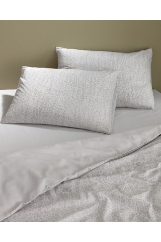 Madame Coco Grelot Çift Kişilik Pamuklu Baskılı Nevresim Takımı - Gri Gri