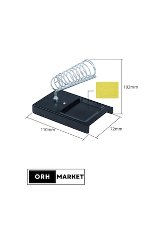 Süngerli Yaylı Kalem Havya Standı - Metal Gövdeli, Güvenli Lehimleme Desteği