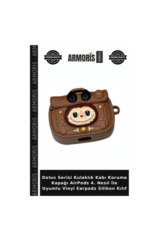 Delux Serisi Kulaklık Kabı Koruma Kapağı Airpods 4. Nesil İle Uyumlu Vinyl Earpods Silikon Kılıf Çok Renkli