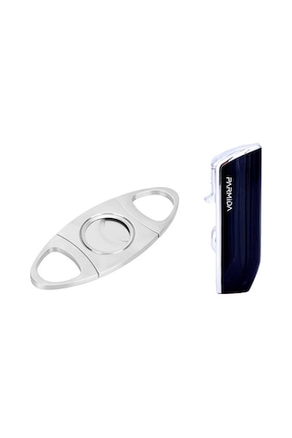 Parmida Siyah Üç Torch Pürmüz Çakmak Ve Metal Kesici Set