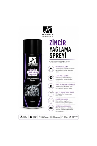 Aerotech Zincir Yağlama Spreyi 200 ML