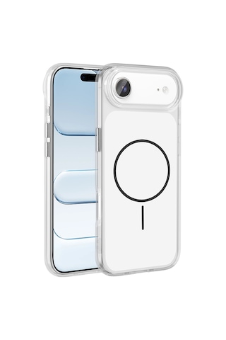 Nihcase Apple Uyumlu iPhone 17 Air Kılıf İkonik Metal Tuşlu Manyetik Şarj Kapak
