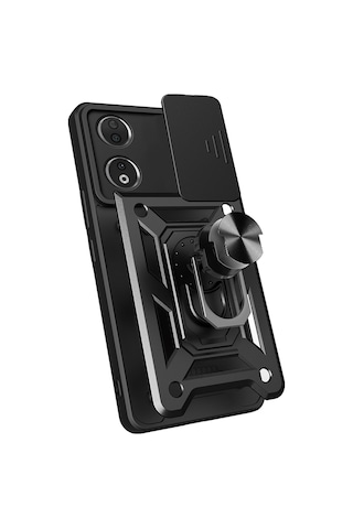 Honor 90 Kılıf Sürgülü Tank Zırh Yüzüklü Mıknatıslı Standlı Kapak S-vega