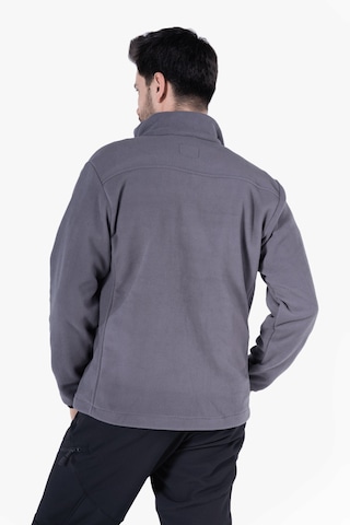 Polar Ceket Tam Fermuarlı 3 Cepli Gri