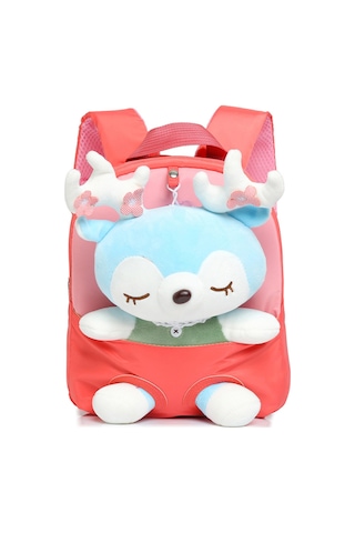 Jeehugo Küçük Çocuklar İçin Pembe Geyik Desenli Yumuşak Plüş Çanta - Okul Çantası, Hafif Ve Şık, Dayanıklı Materyal