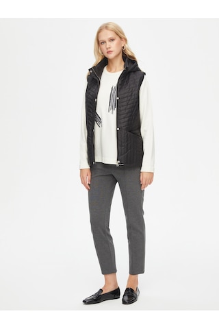 Ray Kapitoneli Kapüşonlu Kapitone Yelek 69450 U6945010 Siyah