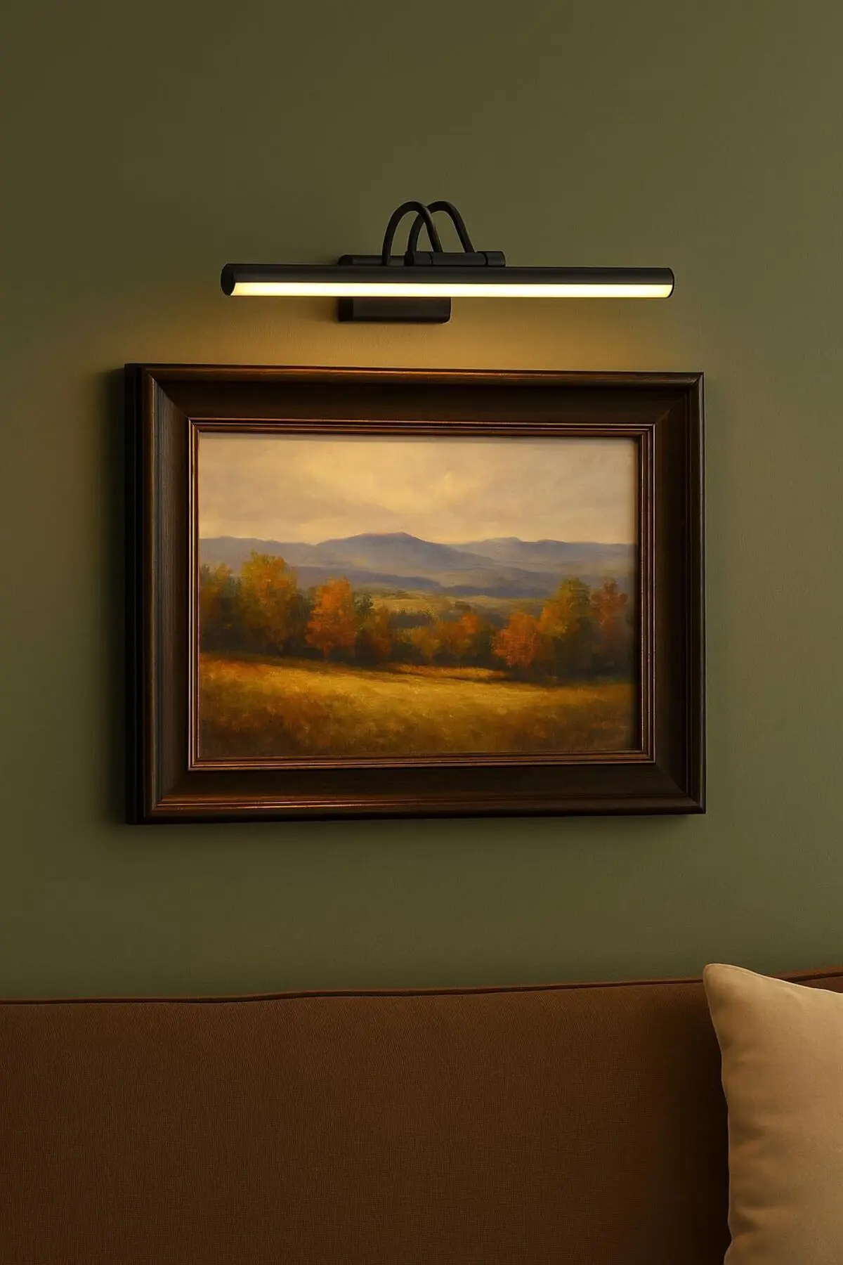 35cm Siyah Kasa Dekoratif Duvar Apliği 220v Led Uyumlu Modern Aydınlatma Sarı