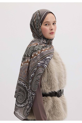 Freshscarfs Vintage Paisley Desen Şal Vizon