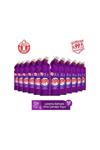 Hyper Hypo Ultra Kıvamlı Çamaşır Suyu Lavanta 12 x 750 G