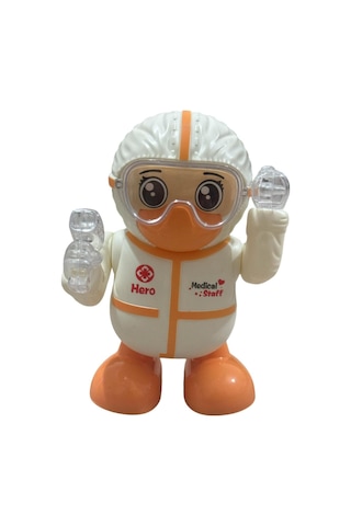 Robot Pilli Işıklı Sesli Müzikli Medical Dancing Robot 18 Cm Robot