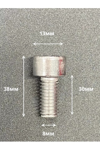23 Bolta Krepez Paslanmaz Çelik Altıgen Somun M8x30, Dın 912, 10 Adet 161299302 Diğer