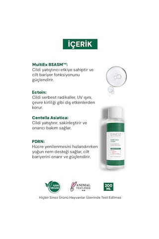 Sinoz Pure Cica Onarıcı Yenileyici ve Nemlendirici PDRN Tonik 200 ML