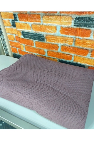 Şaheser %100 Pamuk Çift Kişilik Pike 240x220 Tek Pike -mürdüm Mürdüm