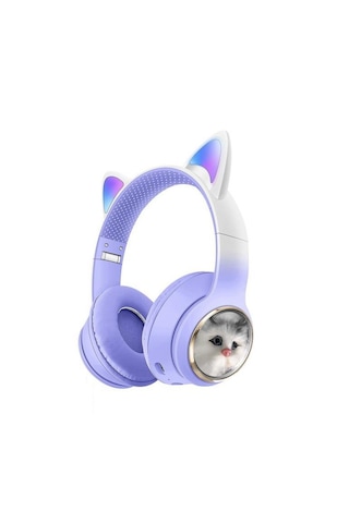 Torima HD11 Sevimli Kedi Karükatür Bluetooth 5.3 Kulak Üstü Kulaklık