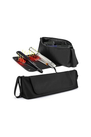 İçin Saç Düzleştirici Ve Saç Maşası Saç Aleti Saklama Çantası Siyah