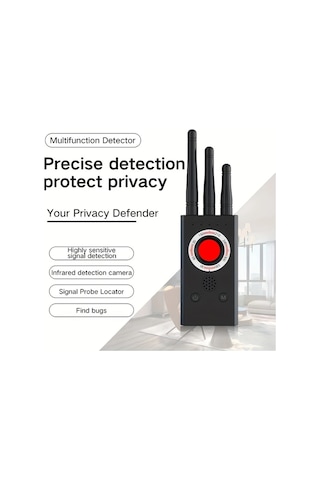 Honeybeeshop Siyah Çok Fonksiyonlu Gizlilik Dedektörü Kızılötesi Algılayıcı Sinyal Probu Bulaşık Bulma Usb Şarjlı Taşınabilir Güvenlik Tarama Cihazı
