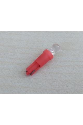 T5 Dipsiz Kırmızı Led Ampul 12v 4adet ı İthal T5 Torpido, Gösterge Mini Dipsiz Ampul