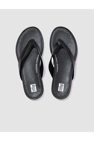 Fitflop Gracıe Leather Eo8 Siyah Kadın Parmak Arası Terlik Siyah