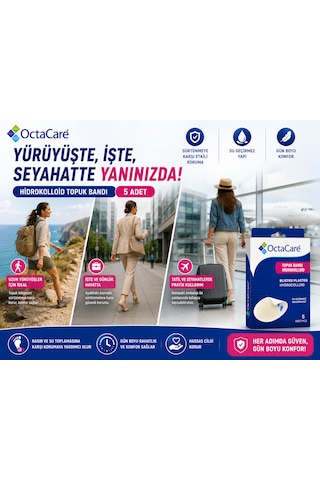 Hidrokolloid Topuk Bandı 5 Adet Su Geçirmez Topuk Koruyucu Nasır Ve Su Toplamasına Karşı Koruma