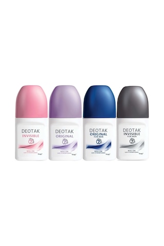 Deotak Roll-on 35ml Original/ınvısıble Kadın-erkek 4 Lü Set